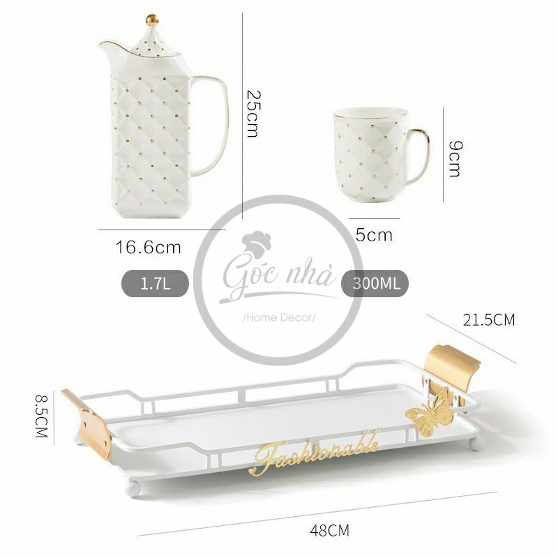 Bộ trà Kaila ấm vuông Fashionable