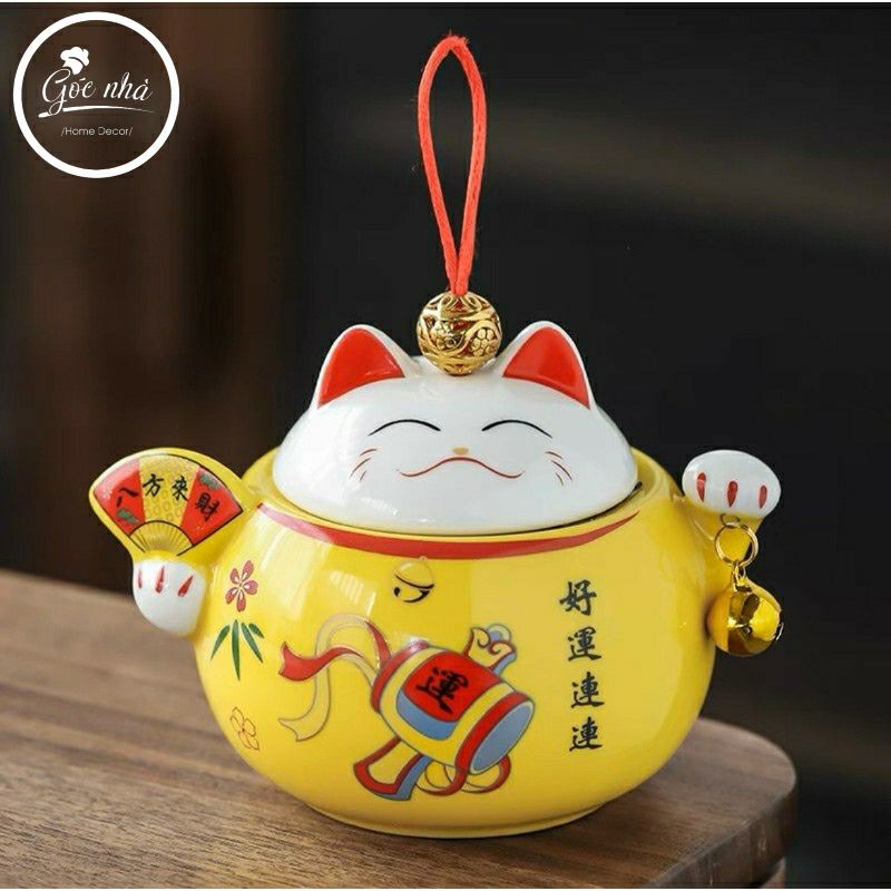 Hũ trà Mèo may mắn