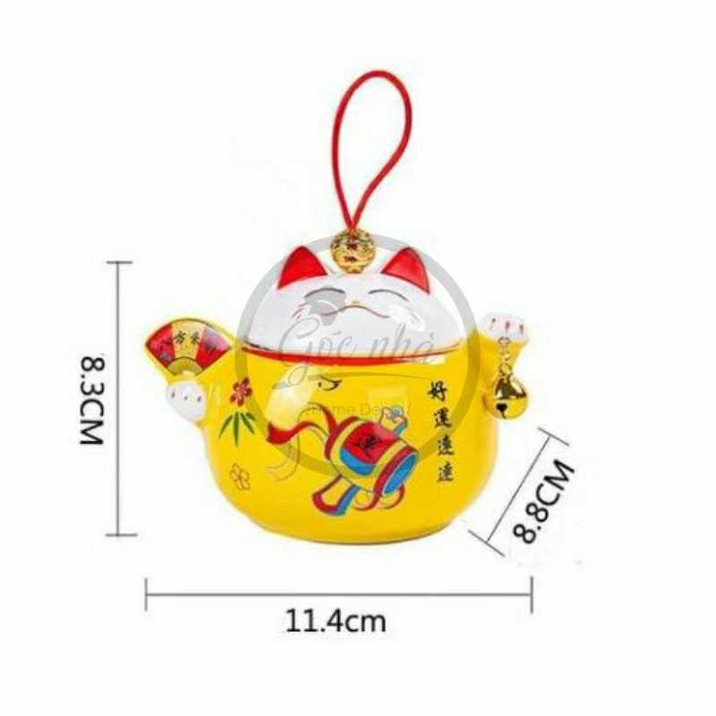 Hũ trà Mèo may mắn