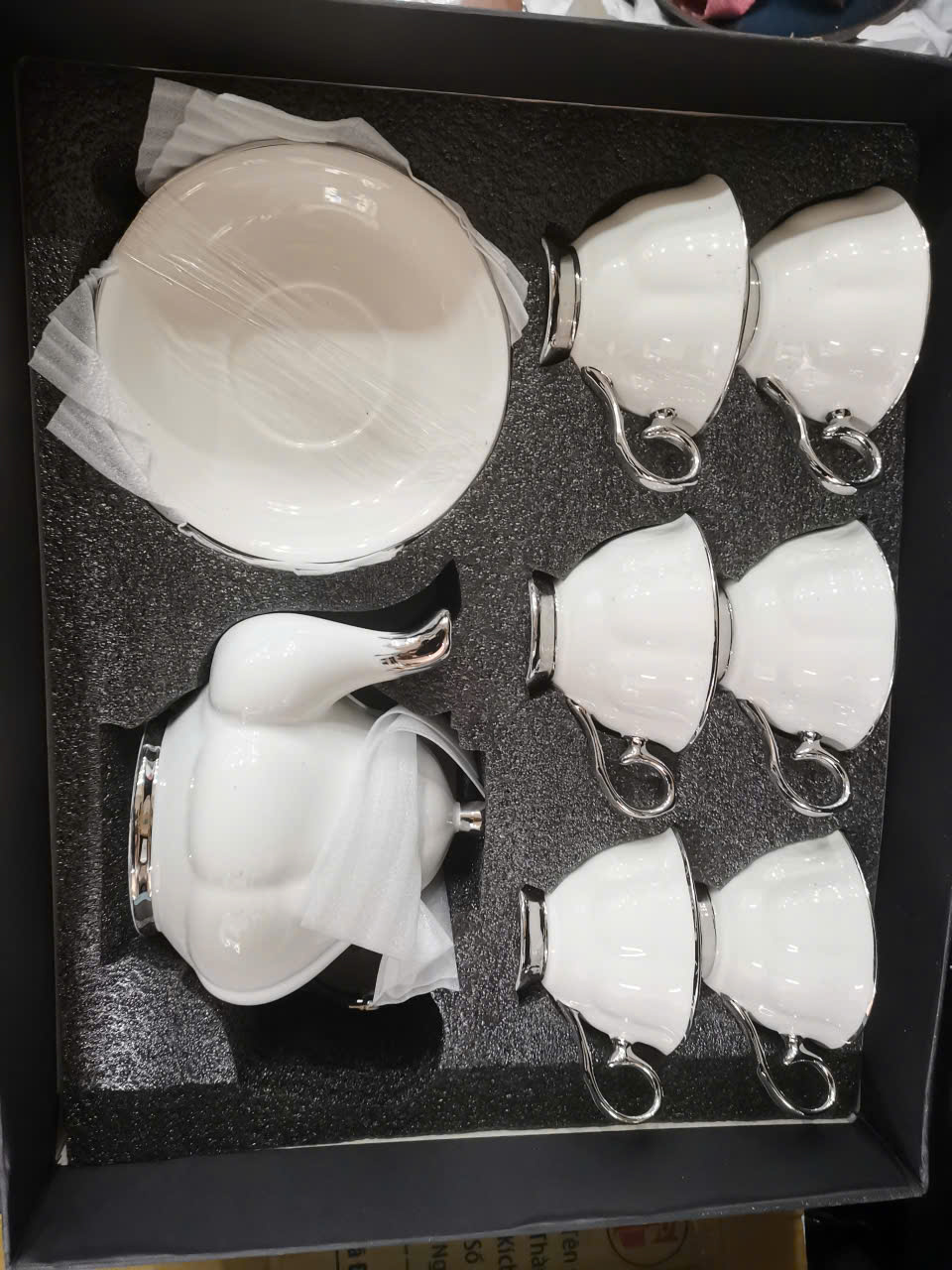 Bộ Trà Sứ Viền Bạc