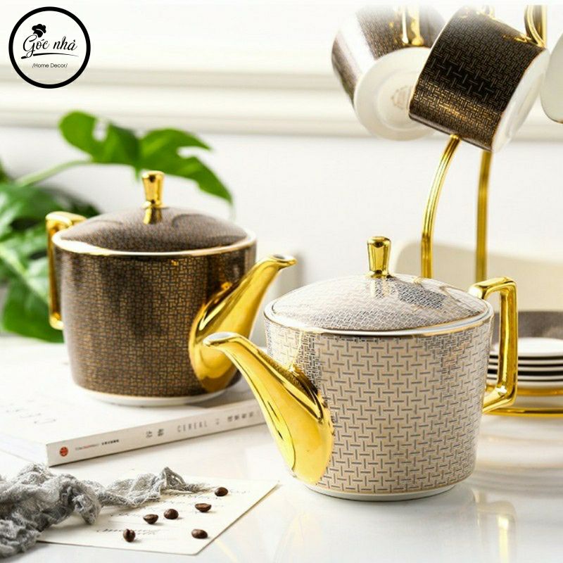 Set Trà Ấm Sứ Xương Lancaster Cao Cấp