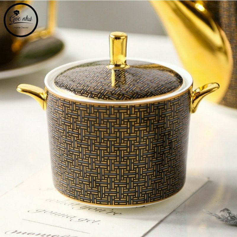 Set Trà Ấm Sứ Xương Lancaster Cao Cấp