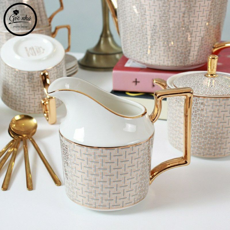 Set Trà Ấm Sứ Xương Lancaster Cao Cấp