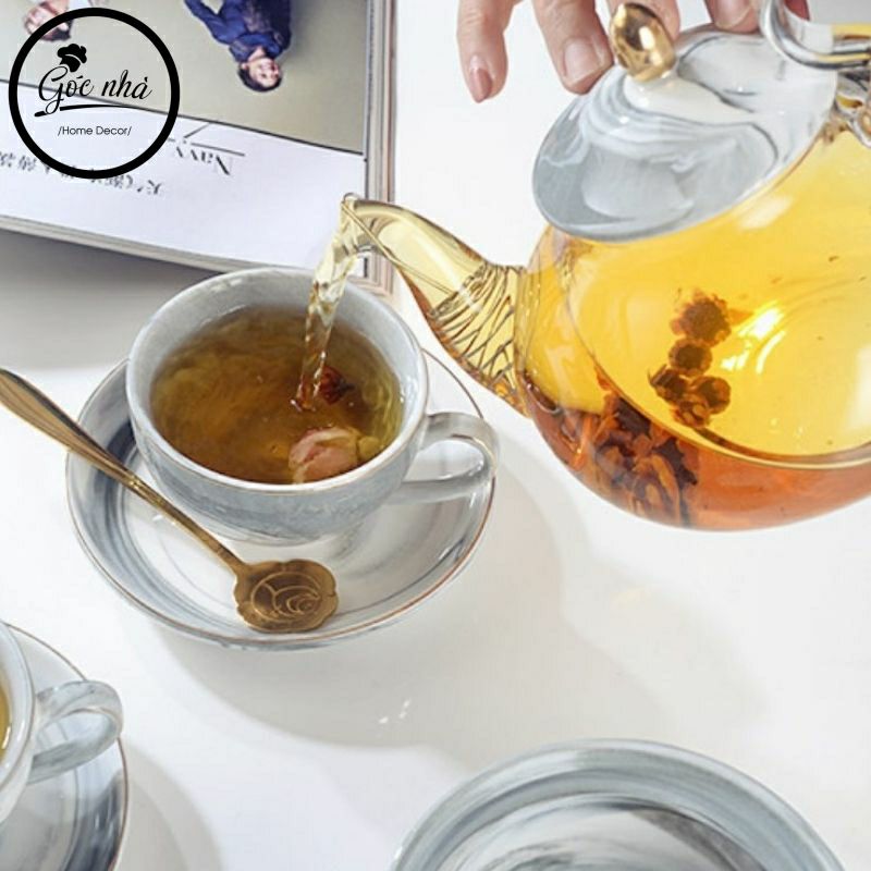 Bộ trà vân đá Marble giá treo