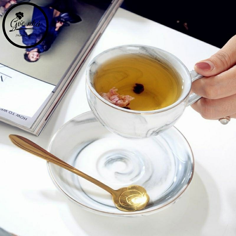 Bộ trà vân đá Marble giá treo