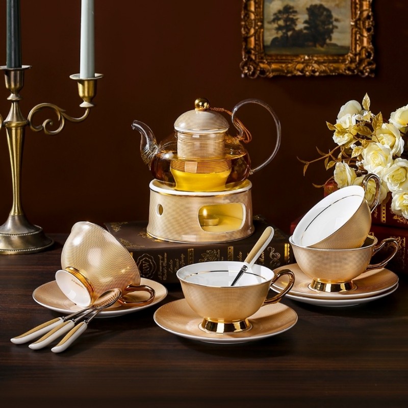 Set Trà Sứ Xương Royal Gold