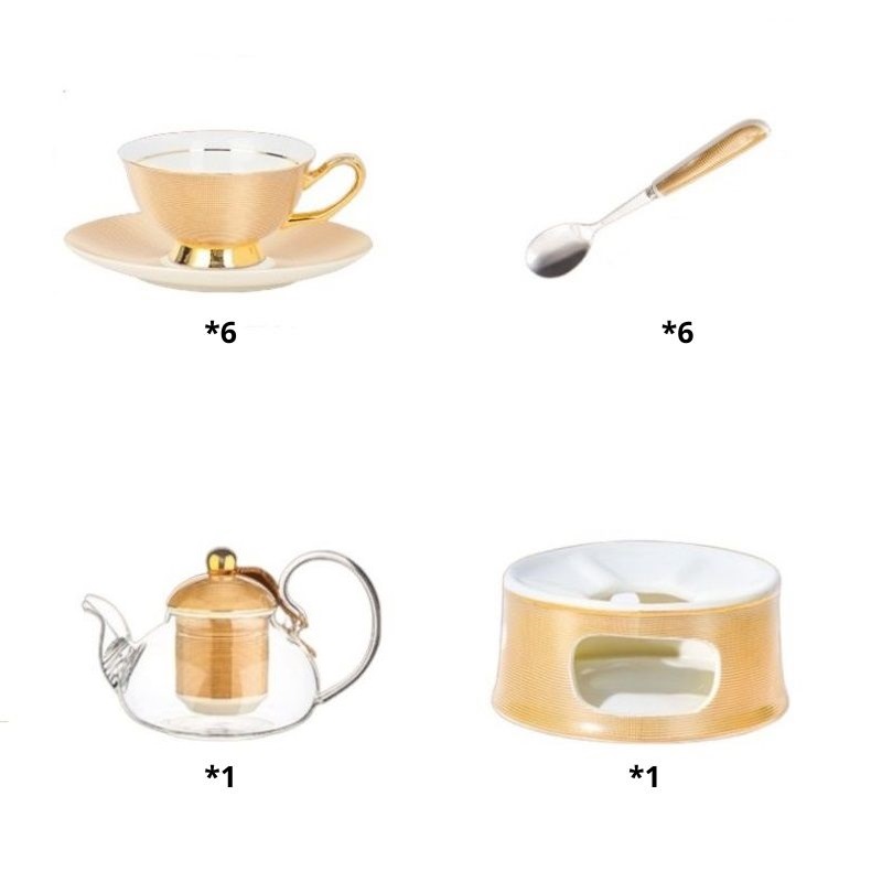 Set Trà Sứ Xương Royal Gold