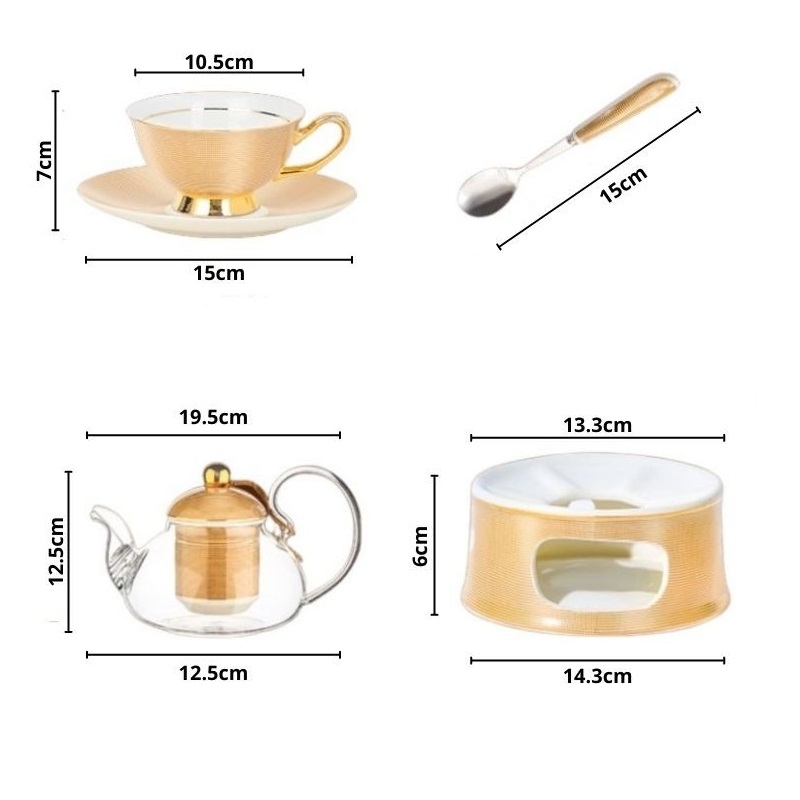 Set Trà Sứ Xương Royal Gold