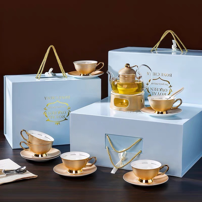 Set Trà Sứ Xương Royal Gold