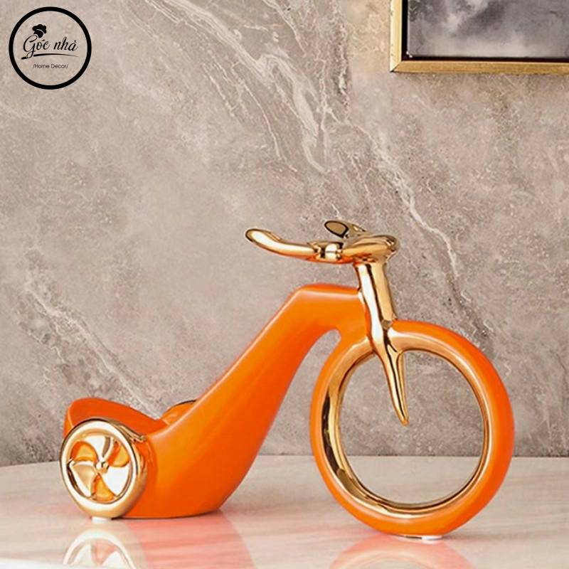Kệ để rượu sứ decor  hình xe đạp