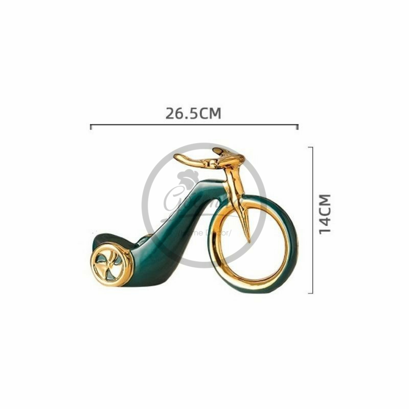 Kệ để rượu sứ decor  hình xe đạp