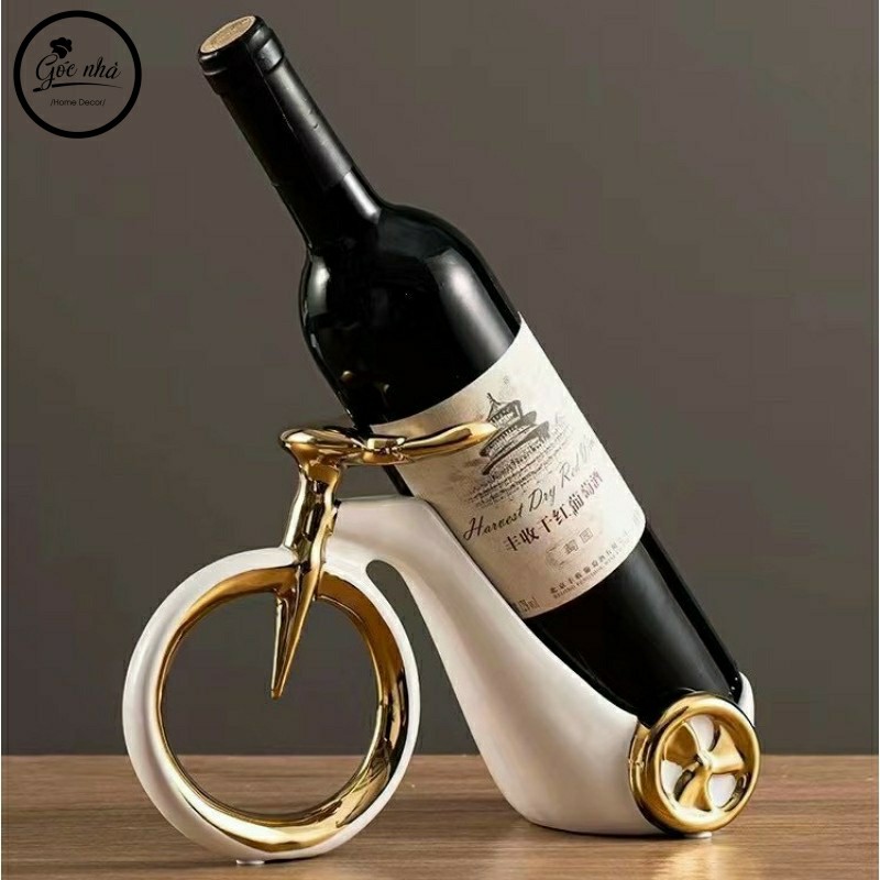 Kệ để rượu sứ decor  hình xe đạp