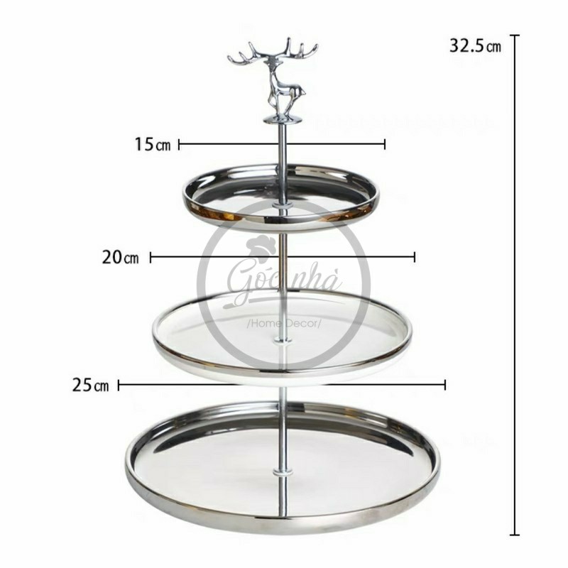 Khay Bánh Trơn Silver Deer