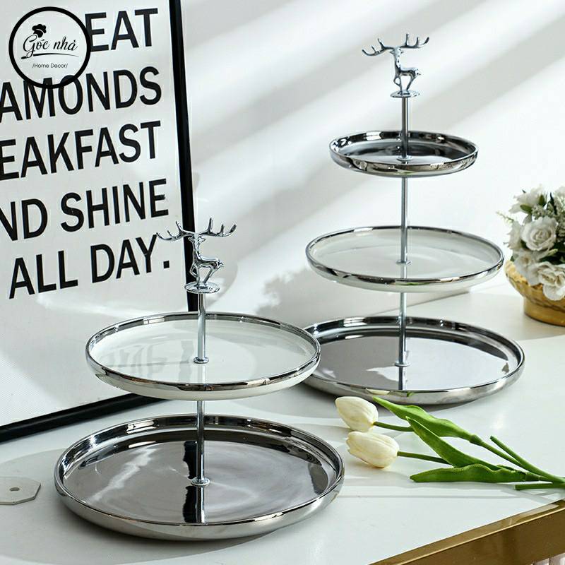 Khay Bánh Trơn Silver Deer