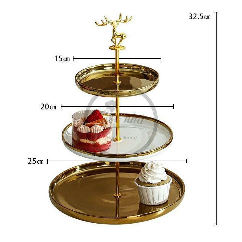 Khay Bánh Trơn Silver Deer