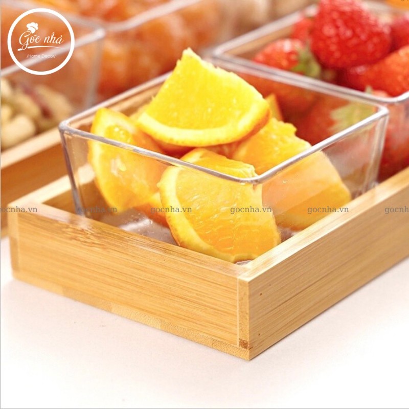 Khay Mứt Khung Gỗ Hủ Thủy Tinh
