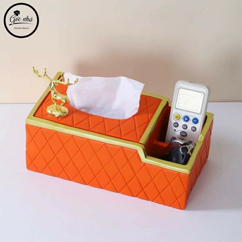 Hộp giấy kẻ trám 2 ngăn cao cấp