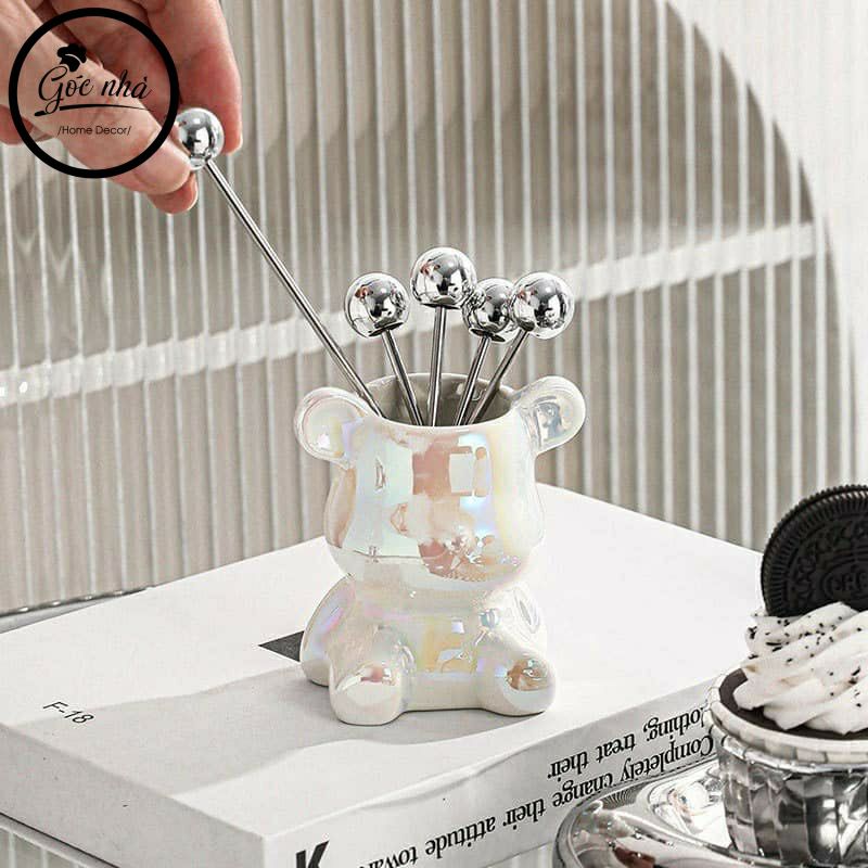 LỌ NĨA ĂN TRÁI CÂY SILVER TEDDY