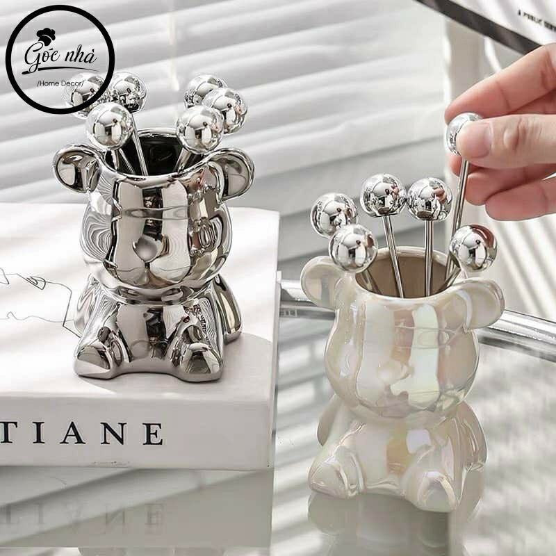 LỌ NĨA ĂN TRÁI CÂY SILVER TEDDY