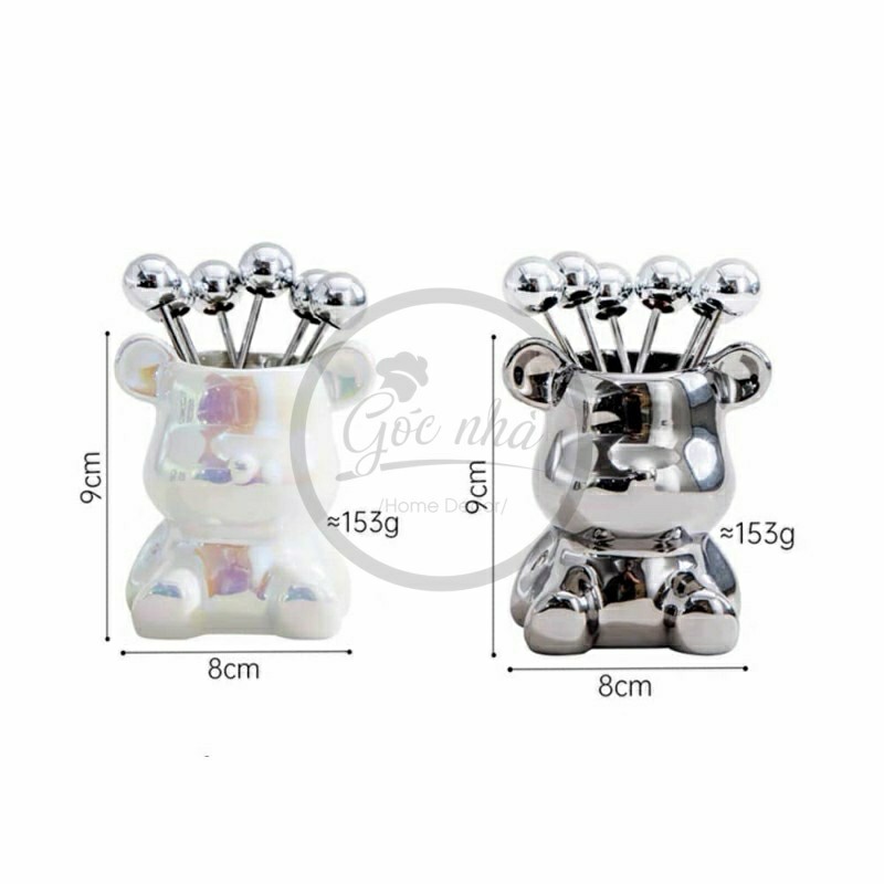 LỌ NĨA ĂN TRÁI CÂY SILVER TEDDY