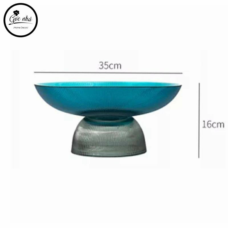 Khay Trái Cây Thủy Tinh Tăm Đại 35cm