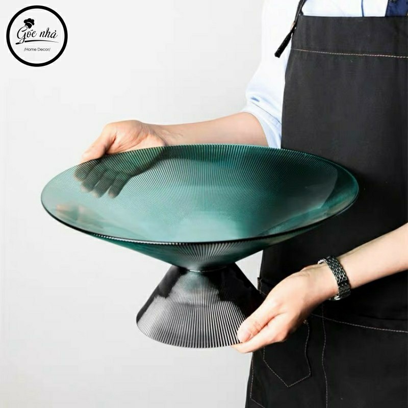 Khay Trái Cây Thủy Tinh Tăm Đại 35cm
