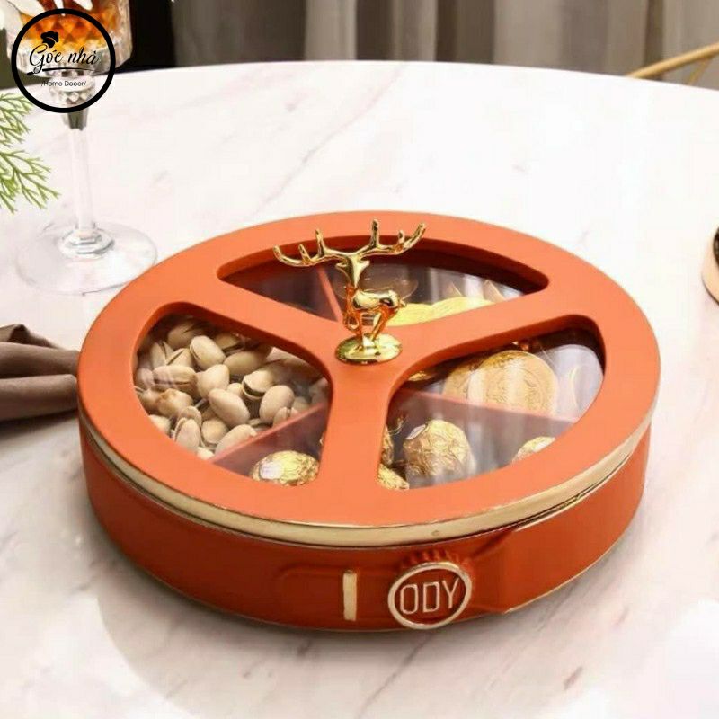 Khay Mứt 3 Ngăn Hươu Nổi Cao Cấp