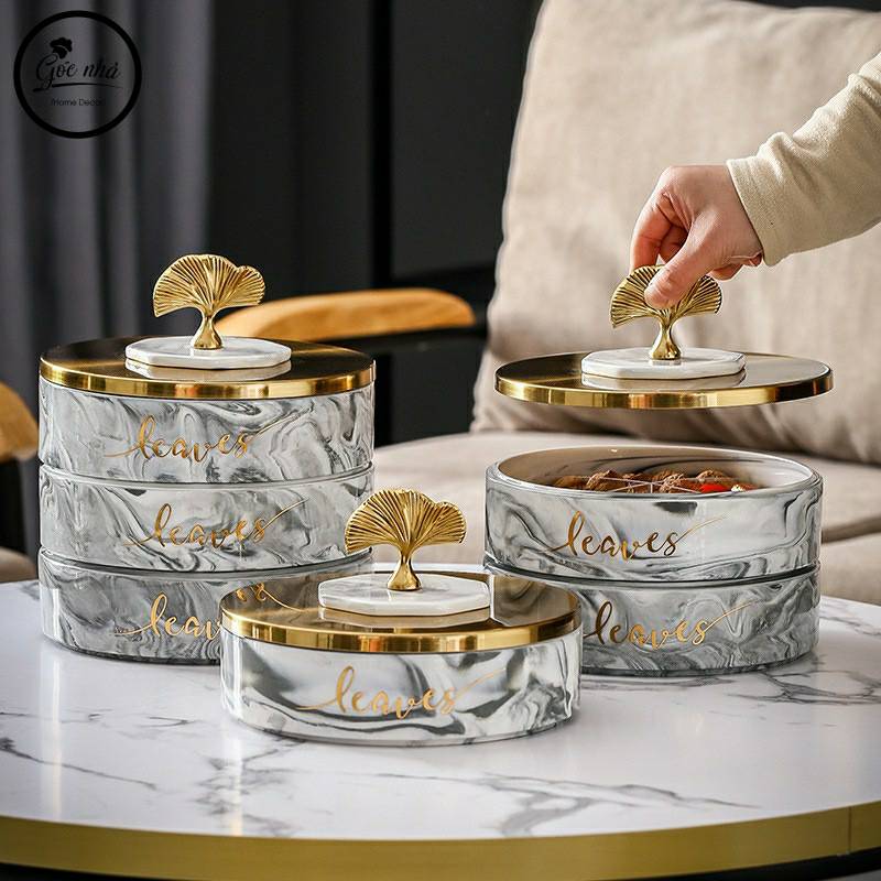 Khay mứt GINGKO LEAVES