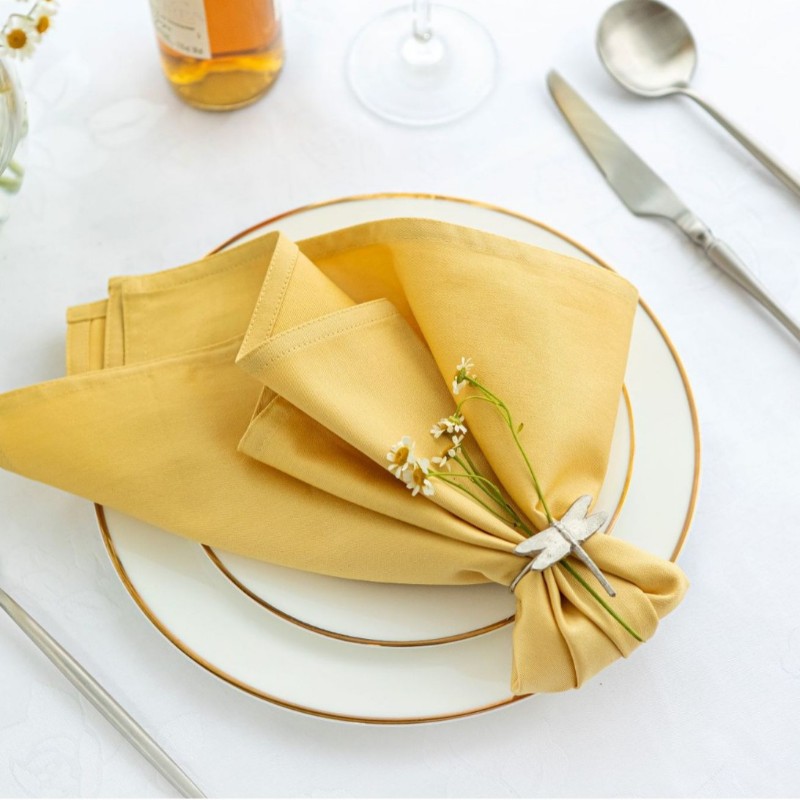 Khăn ăn Cotton trơn/họa tiết nổi