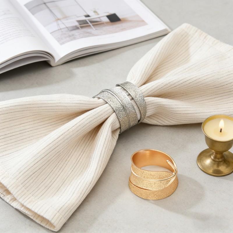 Napkin ring- Vòng khăn lá lúa cuốn dài Riceleaf