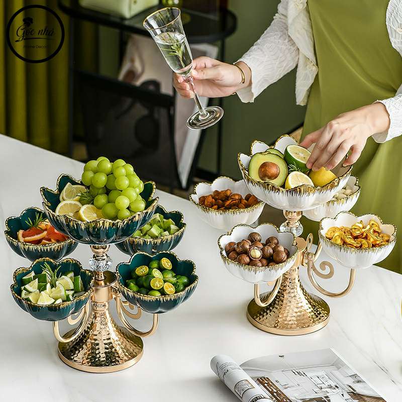 Khay trái 5 tầng đế xoay