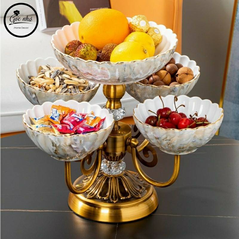 Khay trái 5 tầng đế xoay