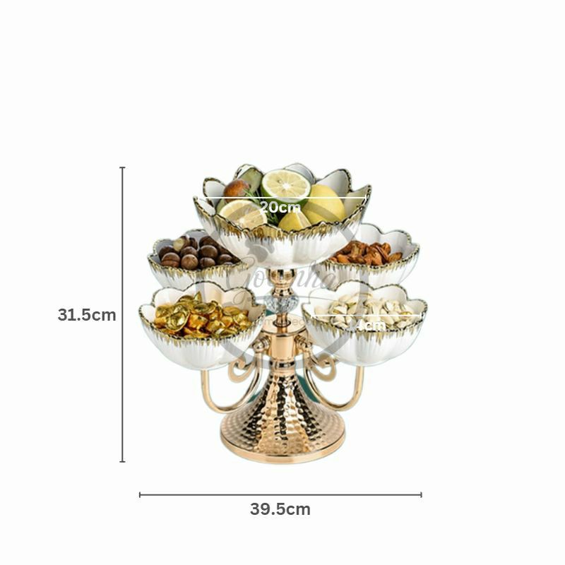 Khay trái 5 tầng đế xoay