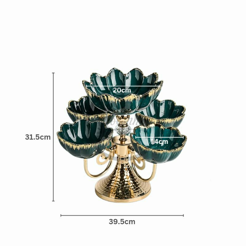 Khay trái 5 tầng đế xoay