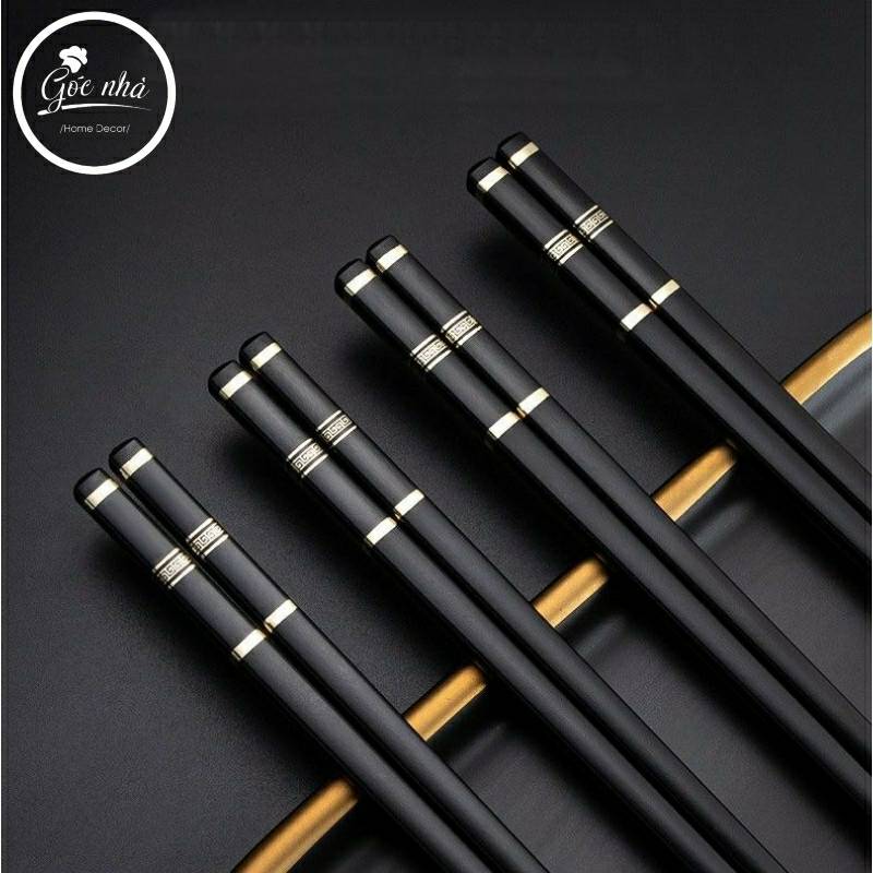 Đũa sợi thủy tinh kháng khuẩn cao cấp-Đen