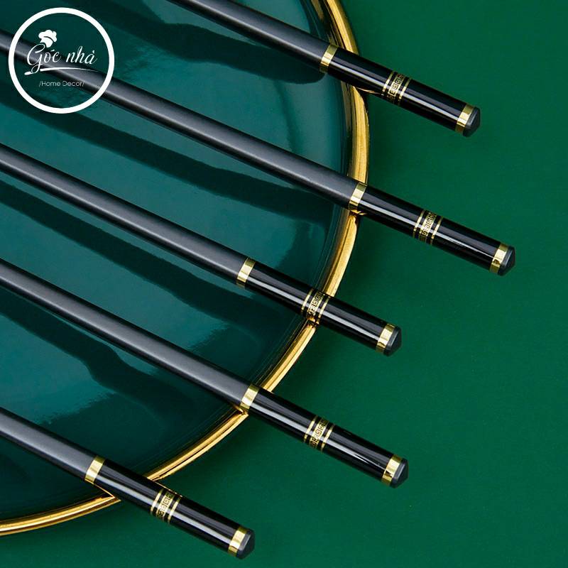 Đũa sợi thủy tinh kháng khuẩn cao cấp-Đen