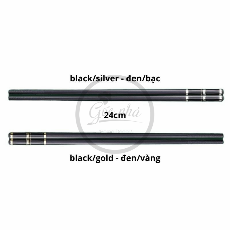 Đũa sợi thủy tinh kháng khuẩn cao cấp-Đen