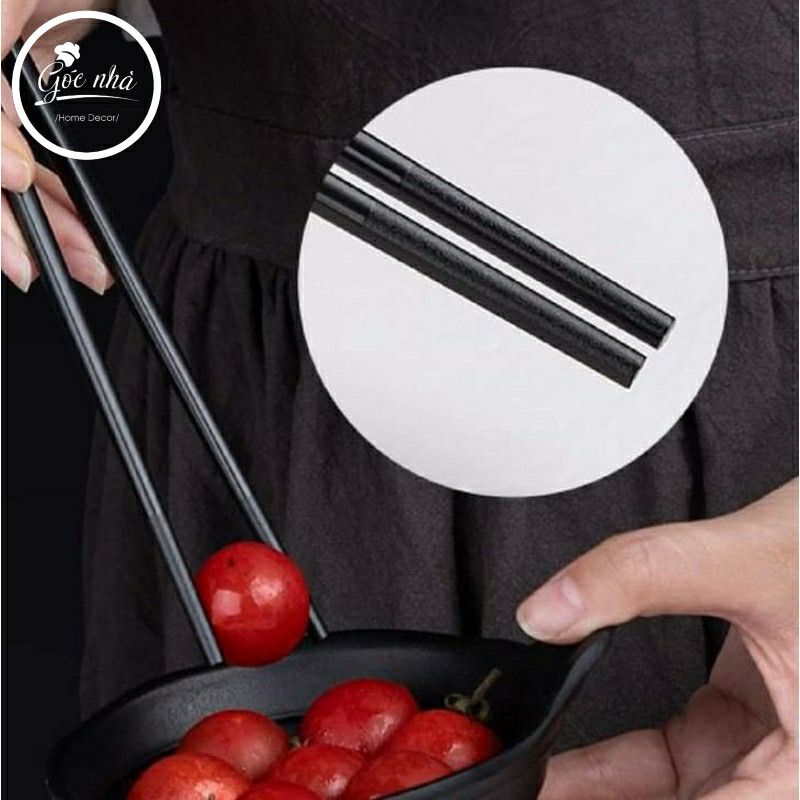 Đũa sợi thủy tinh kháng khuẩn cao cấp-Đen