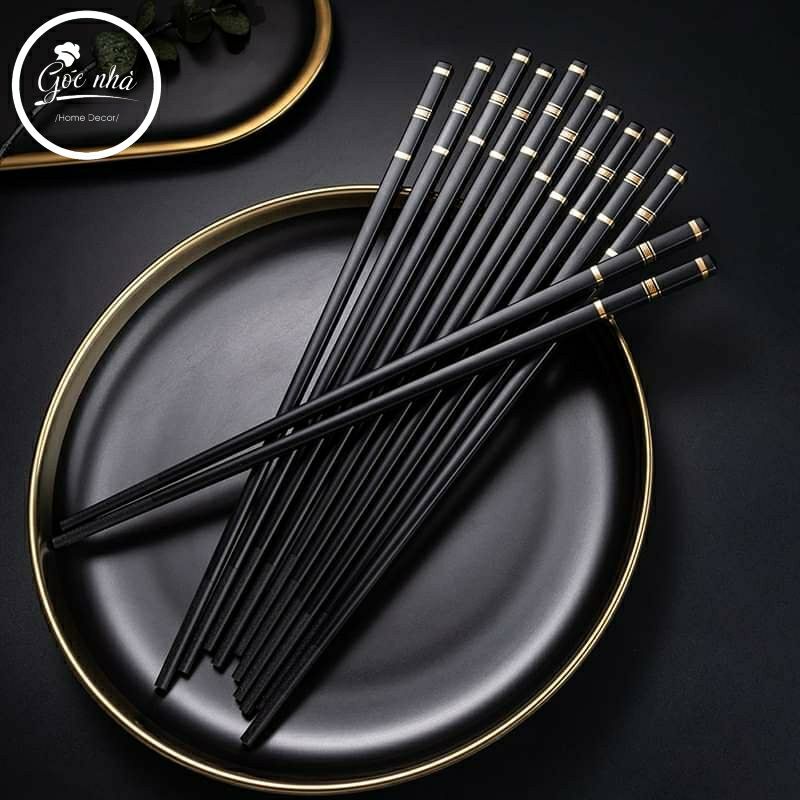 Đũa sợi thủy tinh kháng khuẩn cao cấp-Đen