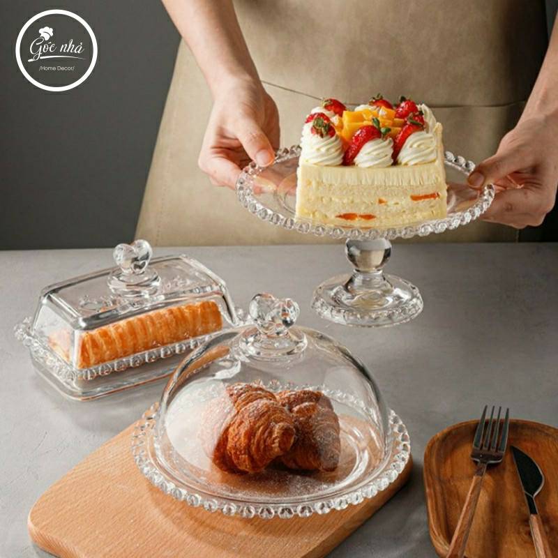 Khay Đựng Bánh Thủy Tinh Cao Cấp