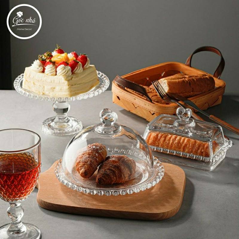 Khay Đựng Bánh Thủy Tinh Cao Cấp