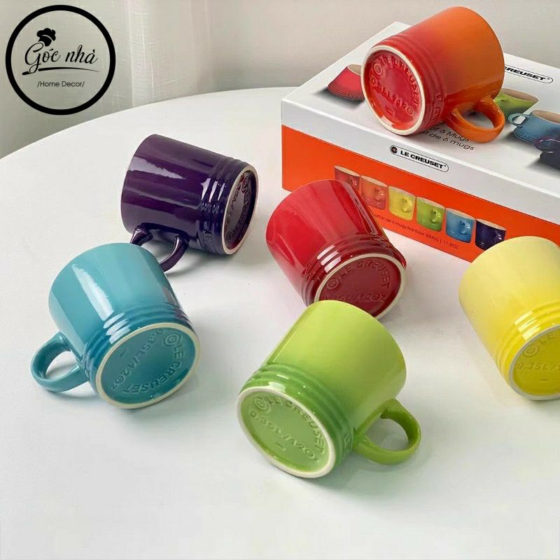 Ly/cốc sứ có quai Rainbow