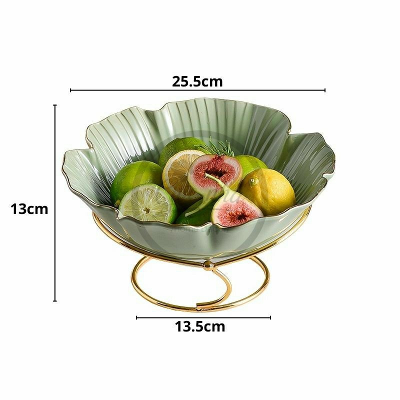 Khay trái cây floral khung thép