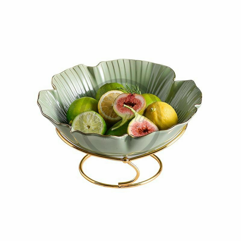 Khay trái cây floral khung thép