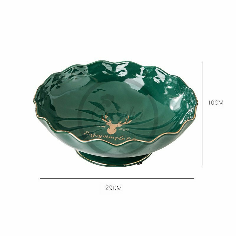 Khay trái cây chân sứ cao