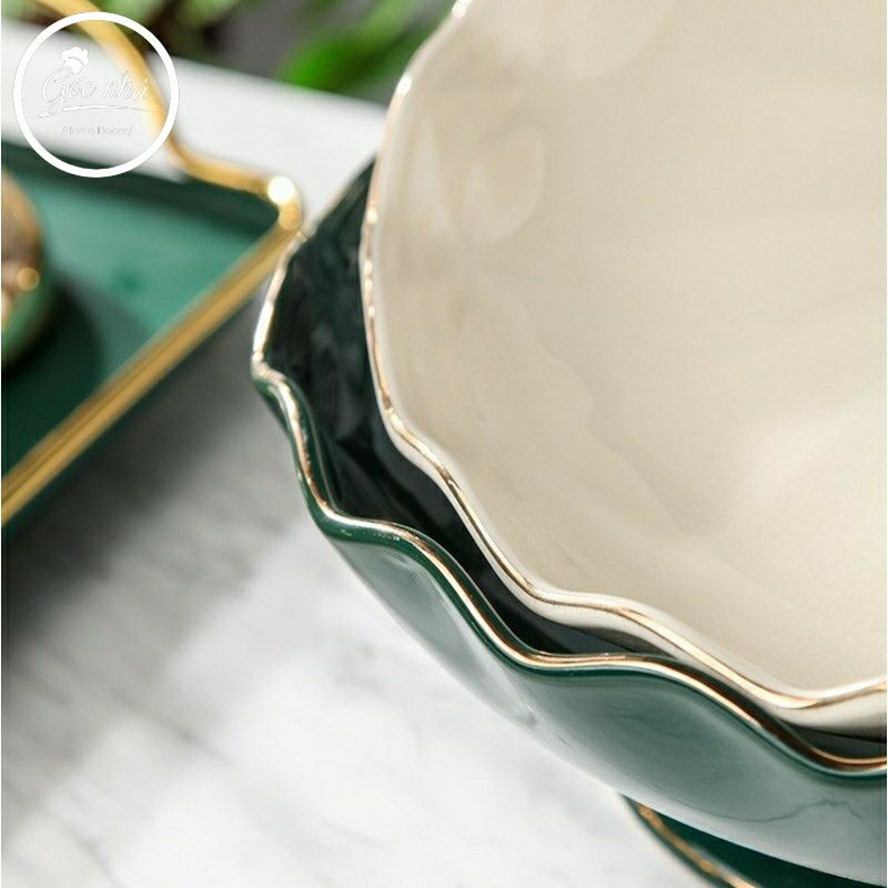 Khay trái cây chân sứ cao