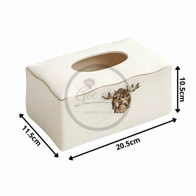 Hộp giấy ăn sứ đầu huơu nổi