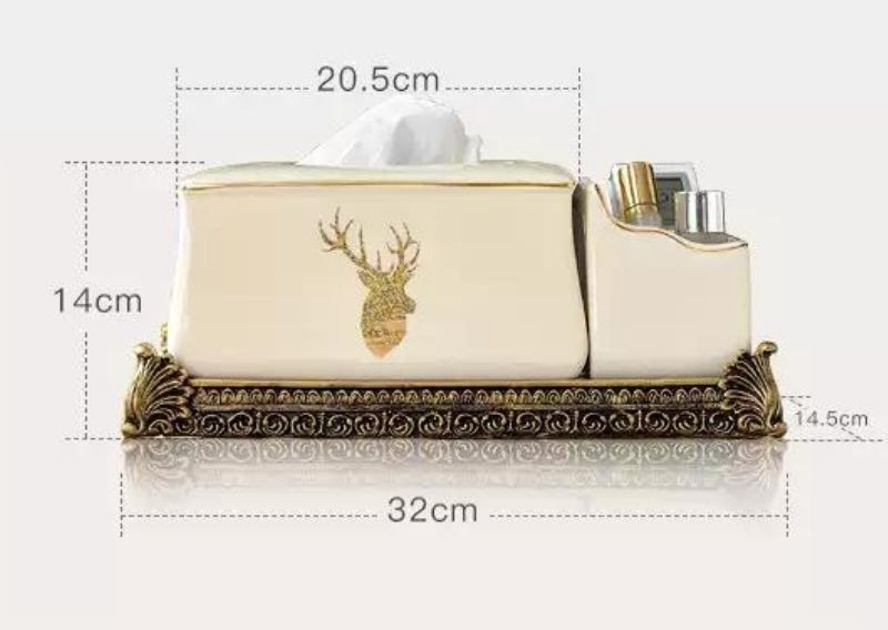 Hộp giấy ăn kép có khay -