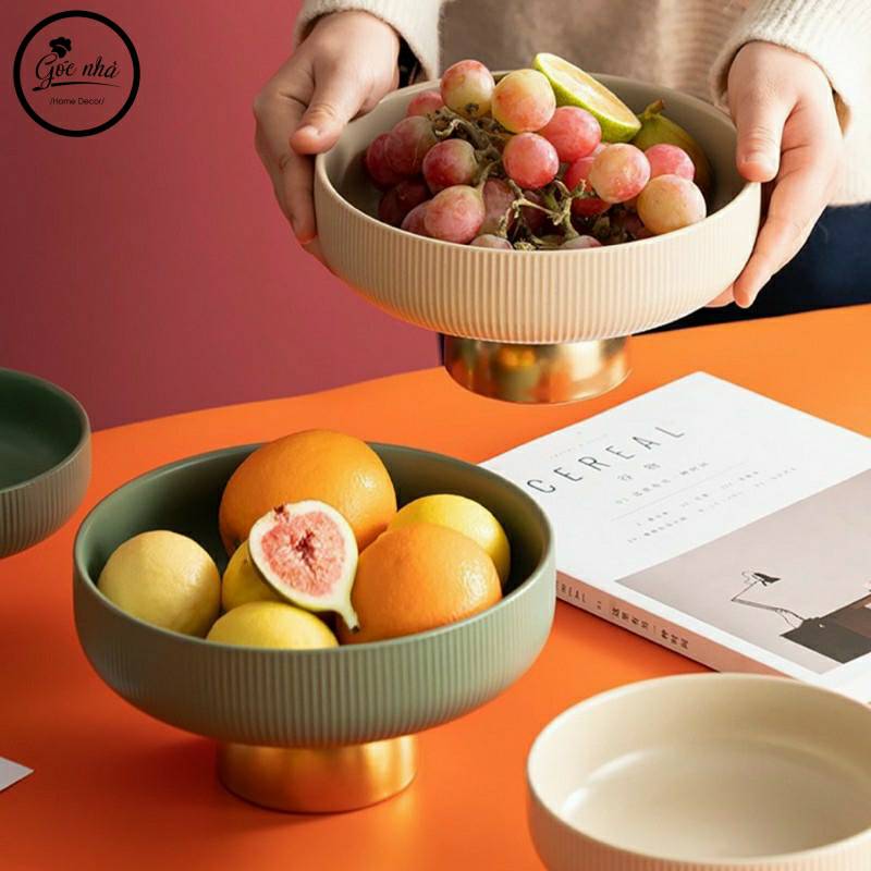 Khay trái cây vân tăm Pastel