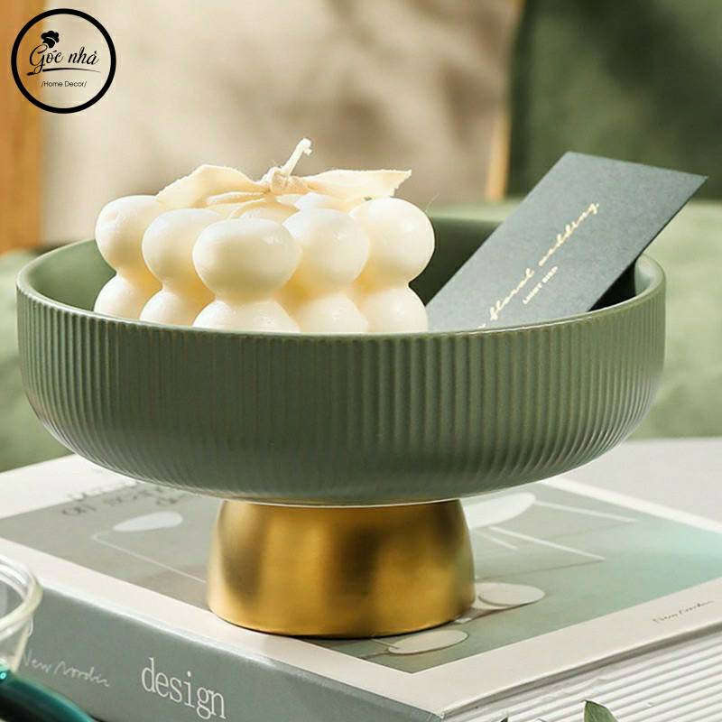 Khay trái cây vân tăm Pastel